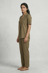 Olive Aura Embroidered Co-ord Set