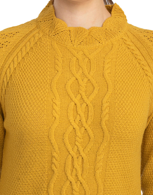 Moda Elementi Knitted sweaters pullover styles Yellow