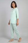 Minty Calm Comfort Night Suit Set