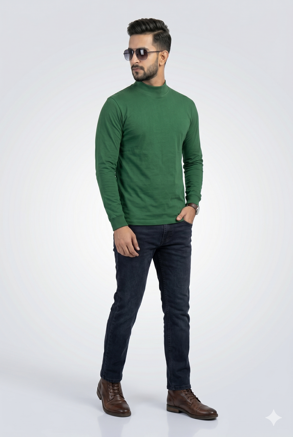 Men's High Neck Full Sleeve T-Shirt