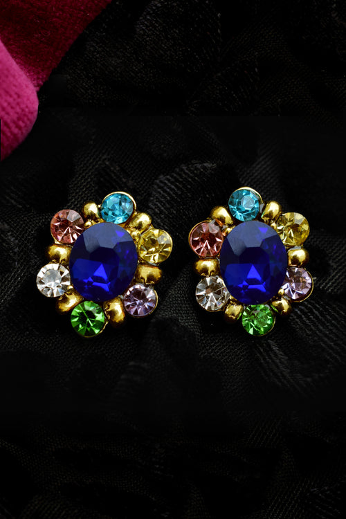 Dazzle Shine Blue Designer Earrings