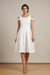 Ivory Grace Embossed Fit & Flare Dress