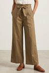Women's High-Waist Wide Leg Palazzo Pants with Tie-Up Belt