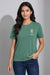 Green Crew Neck Printed T-Shirt