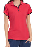 Women Collar Rose color T-shirt
