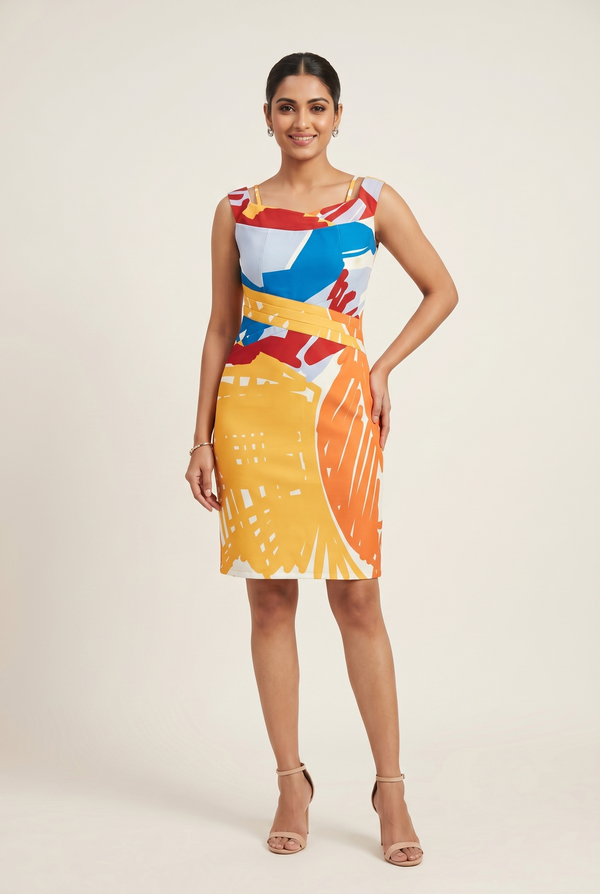 Tropical Horizon Printed Dress