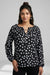 Women Polka Dot Smocked Neck Top