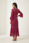 Berry Blossom Lace Midi Dress