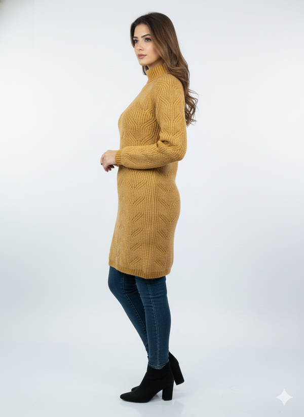 Moda Elementi Textured Long Knit Cardigan