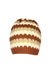 Moda Elementi Cap For Unisex -Knitted Zigzag Beanie - Rust Multi-Tone