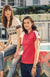 Women Collar Rose color T-shirt