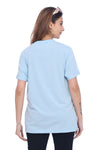 Moda ElementiWomen's Sky Blue Comfort Fit T-Shirt
