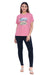 Women's Pink "Positive Mind" Graphic T-Shirt