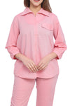 Moda Elementi Casual Cotton Co-Ord Set - Pink