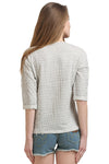Laser Strip Duster Casual Top - MODA ELEMENTI