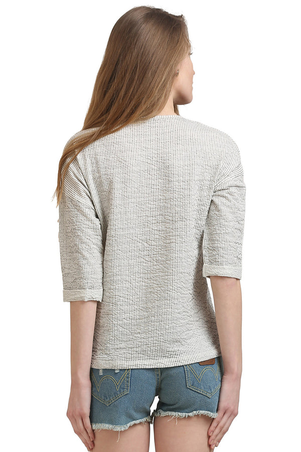 Laser Strip Duster Casual Top - MODA ELEMENTI