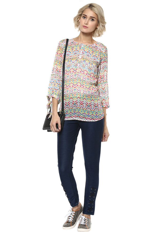 Multi Wave Geometric Tunic - MODA ELEMENTI