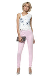 Comfy Match Solid Pink Jeggings - MODA ELEMENTI