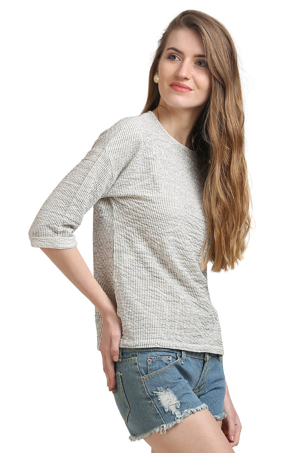 Laser Strip Duster Casual Top - MODA ELEMENTI