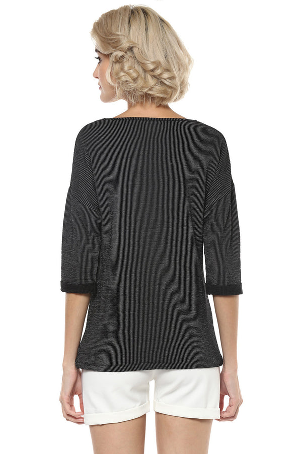 Laser Strip Duster Casual Top - MODA ELEMENTI