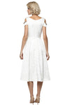 Dream White Cold Shoulder Midi Dress - MODA ELEMENTI