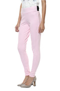 Comfy Match Solid Pink Jeggings - MODA ELEMENTI