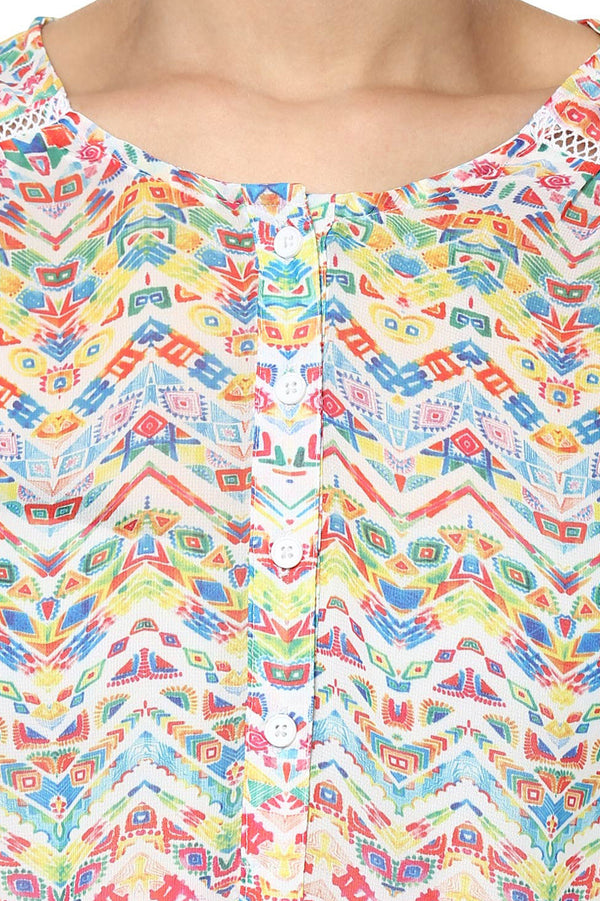 Multi Wave Geometric Tunic - MODA ELEMENTI