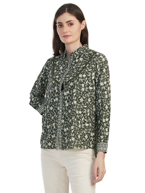 Whole printed Shirt style Top