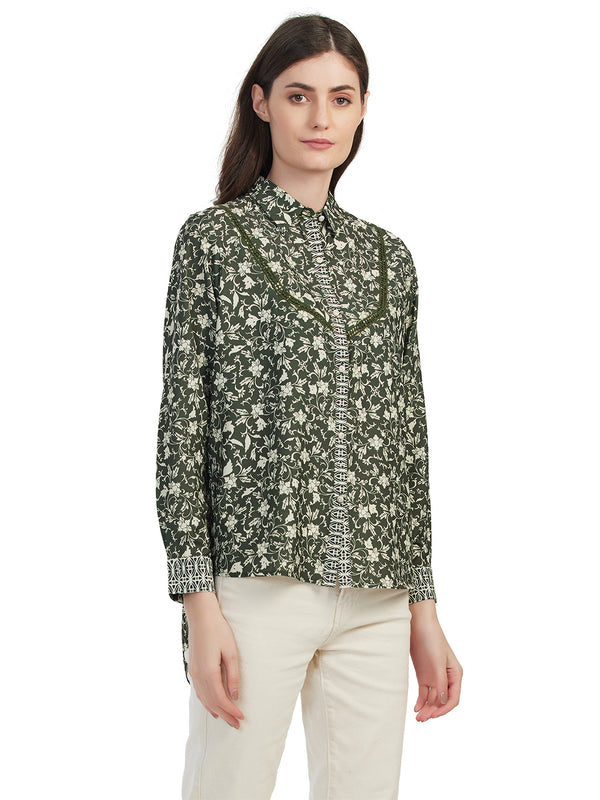 Whole printed Shirt style Top