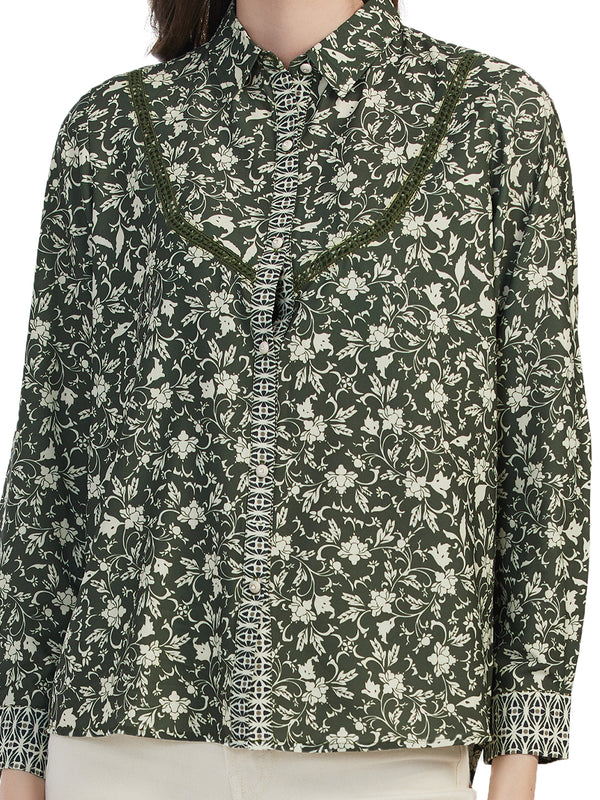Whole printed Shirt style Top