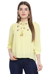 Tassel Embroidered Casual Top
