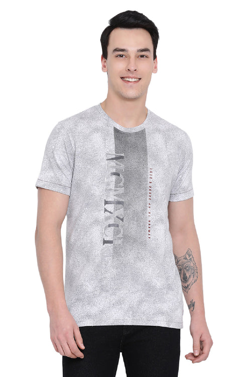 Axmann Cloudy Textured Round Neck T-shirt