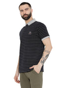 Axmann Self Striped Polo T-Shirt
