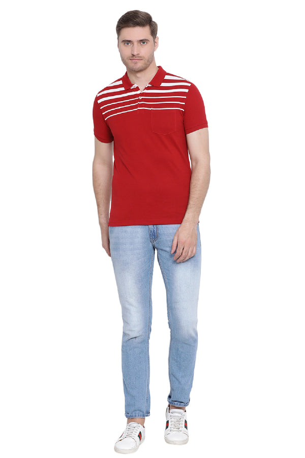 Axmann Panel Stripe Polo T-shirt