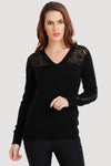 V Neck Lace Top - MODA ELEMENTI