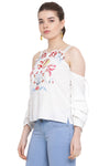 Floral Strap Off Shoulder Casual Top