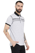 Axmann Solid Striped Polo T-Shirt