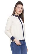 Statement Collar Casual Top
