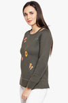 Minimal Night Flora Casual Top - MODA ELEMENTI