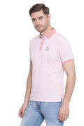 Axmann Denim Solid Blush Pink Polo T-shirt
