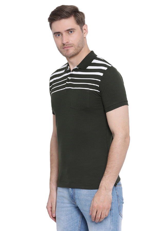 Axmann Panel Stripe Polo T-shirt