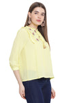 Tassel Embroidered Casual Top