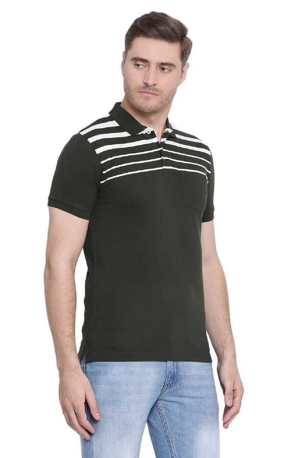Axmann Panel Stripe Polo T-shirt