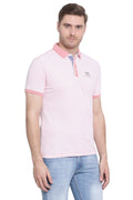 Axmann Denim Solid Blush Pink Polo T-shirt