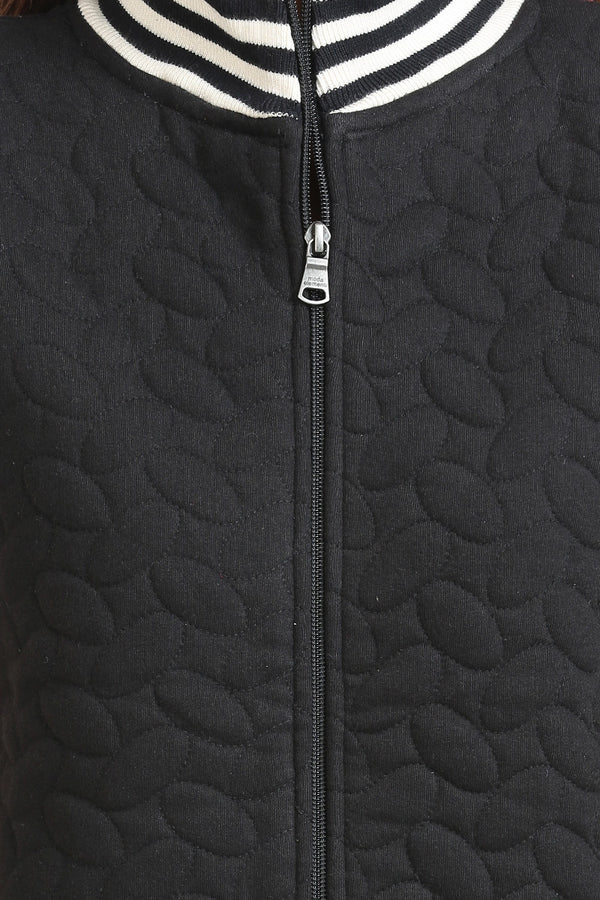 Front Zipper Designed Sweatshirt - MODA ELEMENTI