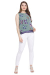Butterfly Printed Sleeveless Top