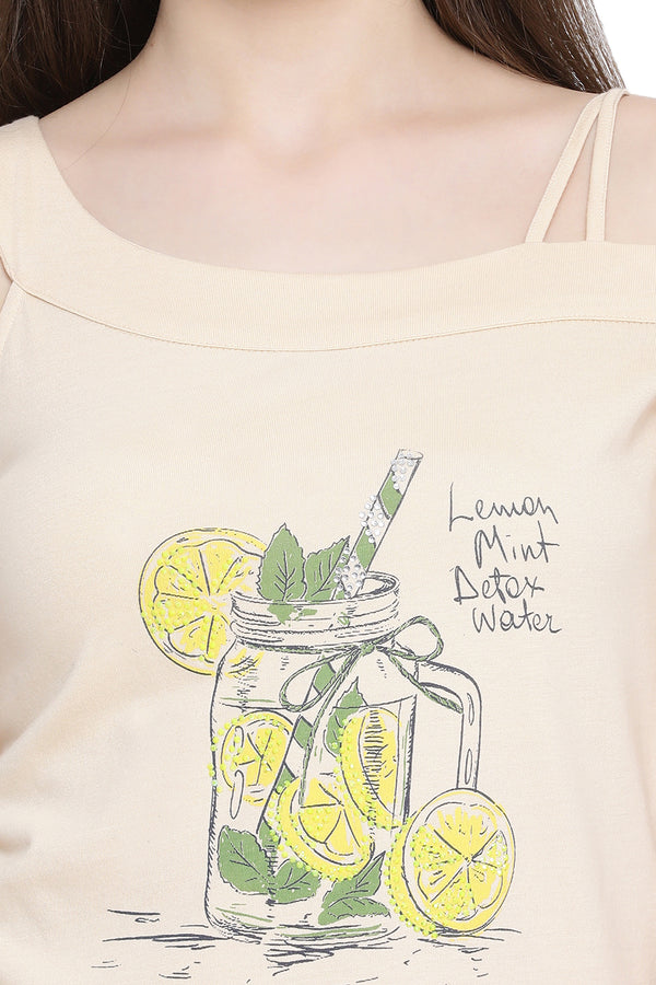 Printed Self Designed Casual Top