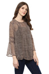 Self Designed Bell Sleeve Casual Top - MODA ELEMENTI