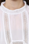 High Neck Lace Casual Top - MODA ELEMENTI