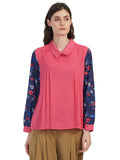 Collared Floral Sleeve shirt style Top